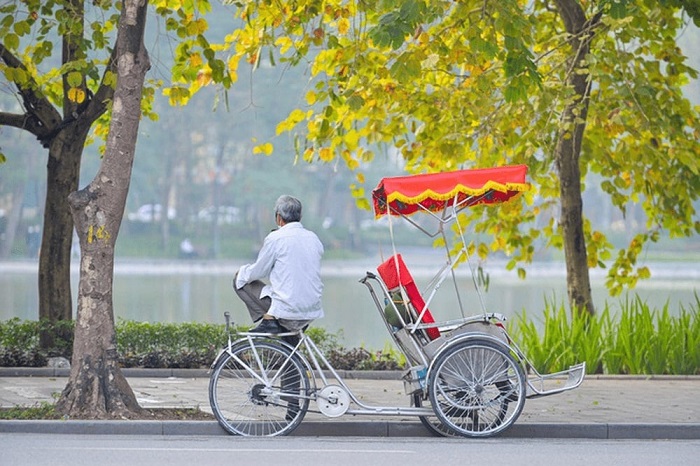 Fare un giro in risciò cyclo hanoi