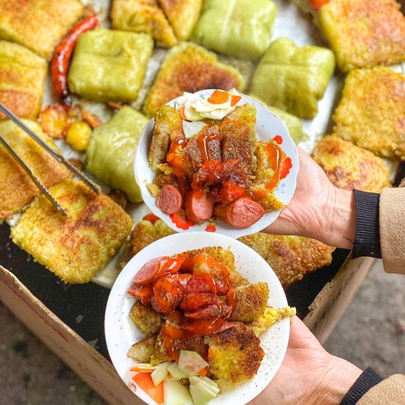 Banh Chung Ran – Une gourmandise croustillante et réconfortante, incontournable parmi les plats d’hiver à Hanoi