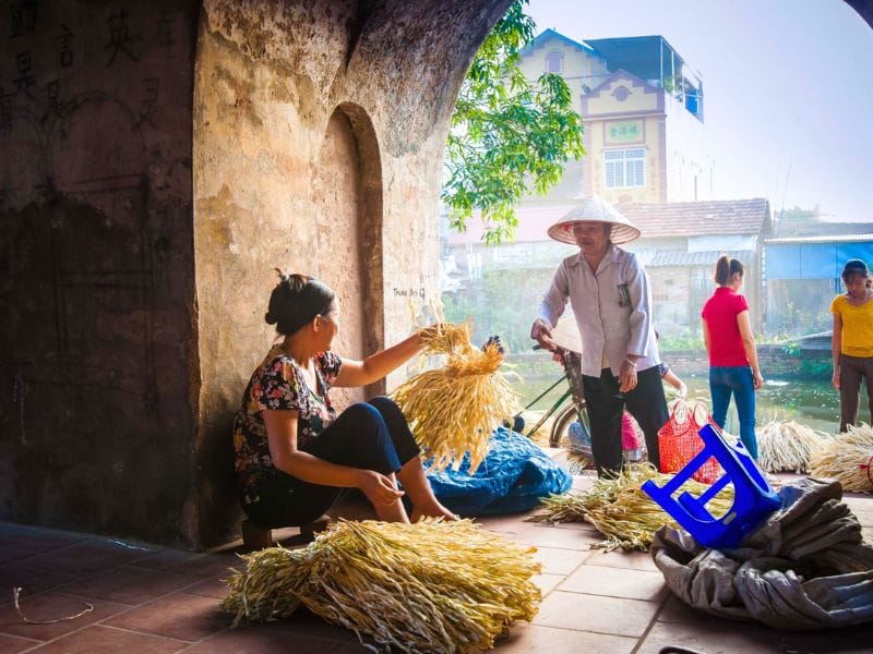 Village-del conico-capello-di-Chuong